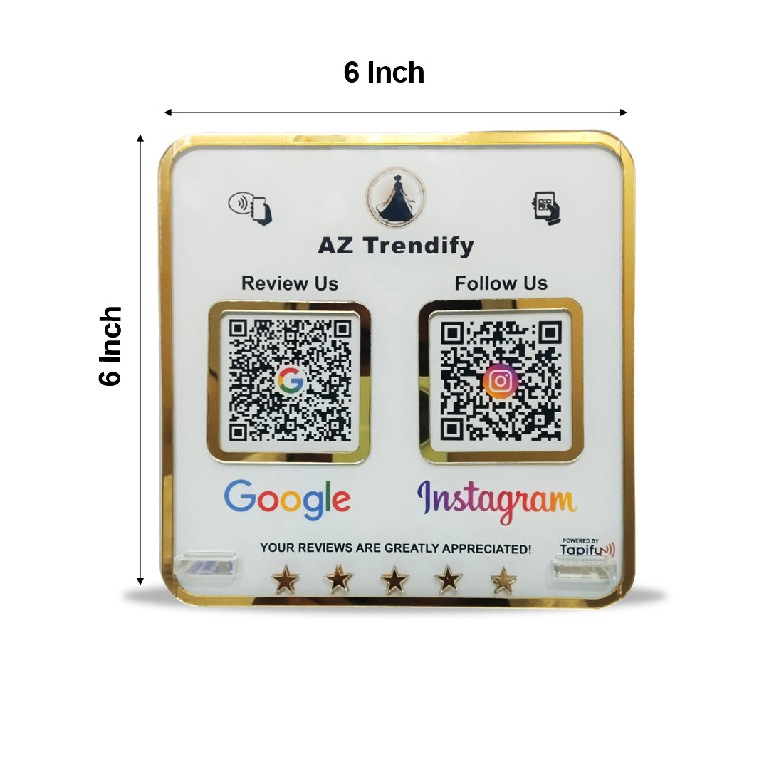 Premium Smart NFC 2-in-1 Table Top Standee | Slanting style