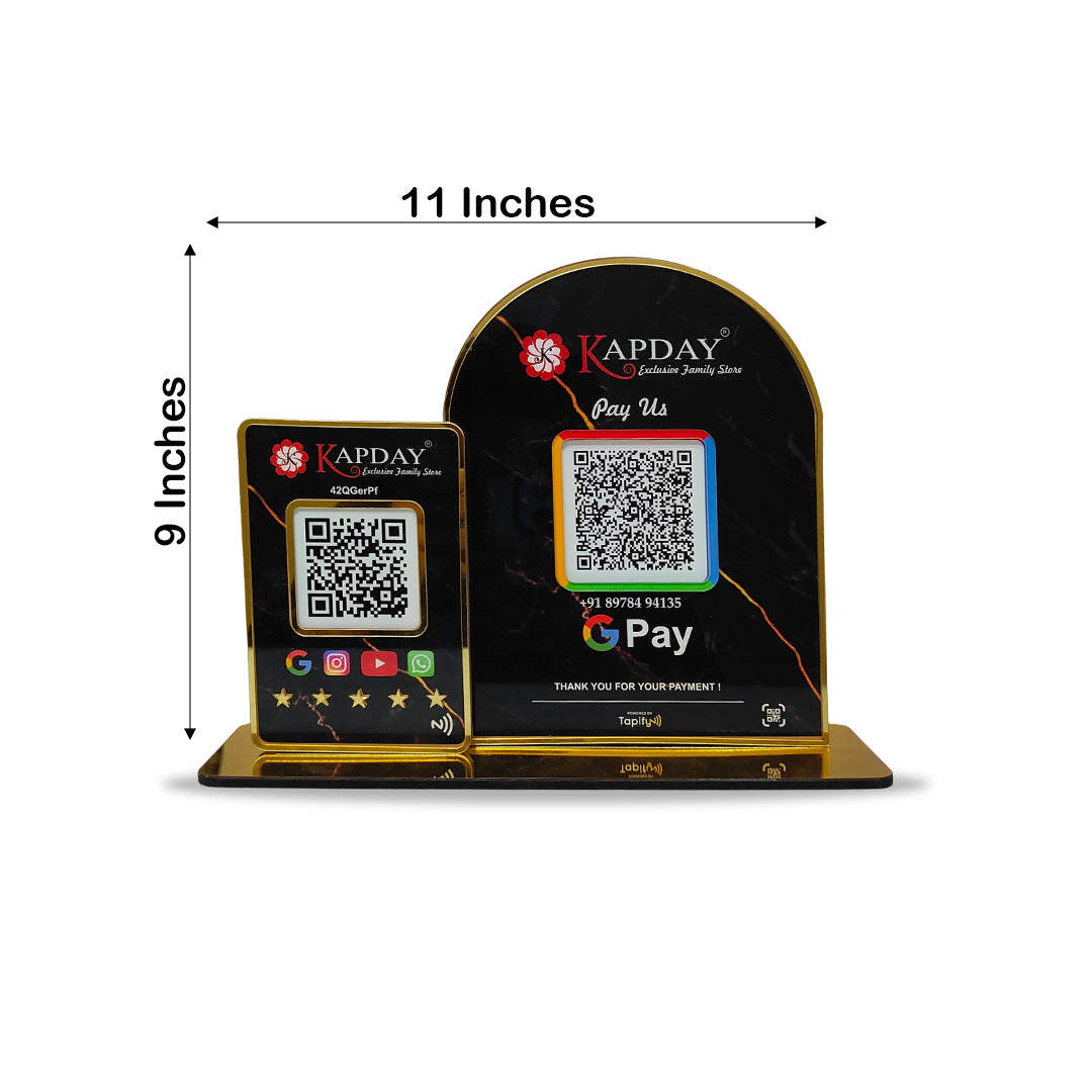 All In One(NFC Enabled) + UPI Table Top Standee ( UPI Without NFC )