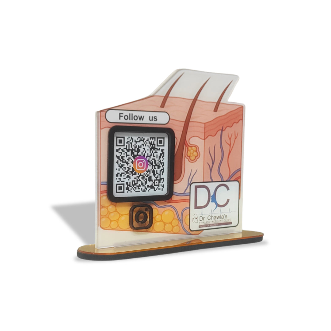 Skin Structure Shaped - Smart NFC Single QR Standee