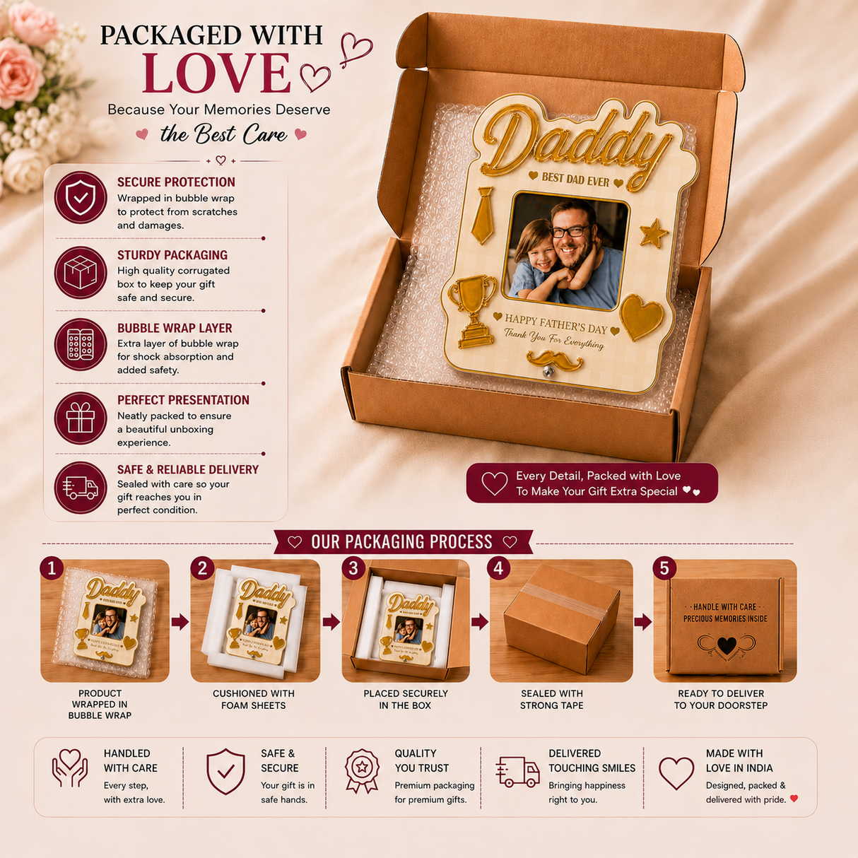 Best Dad Ever Personalized Photo Standee Decoration