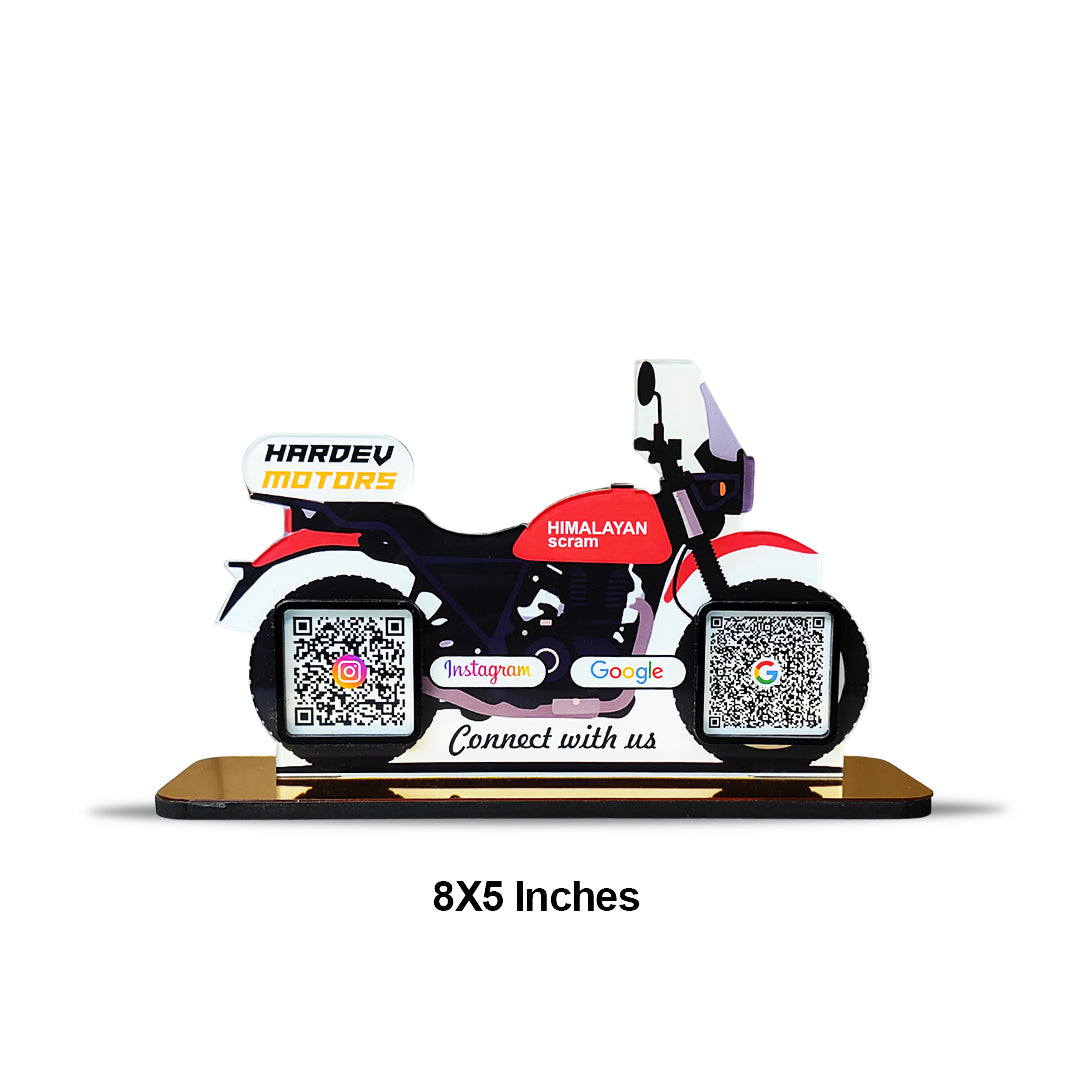 Adventure Bike Shaped - Smart NFC 2-in-1 Tabletop Standee