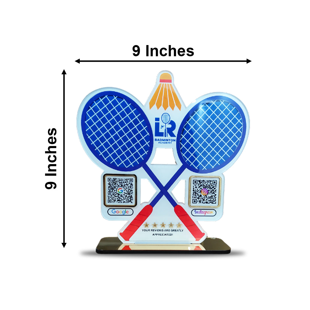 Badminton Shaped 2 in 1 Smart NFC Standee