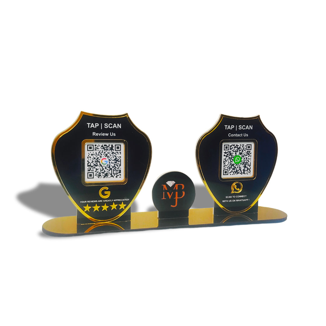 Smart NFC 2-in-1 Tabletop Standee for Jewelry Stores