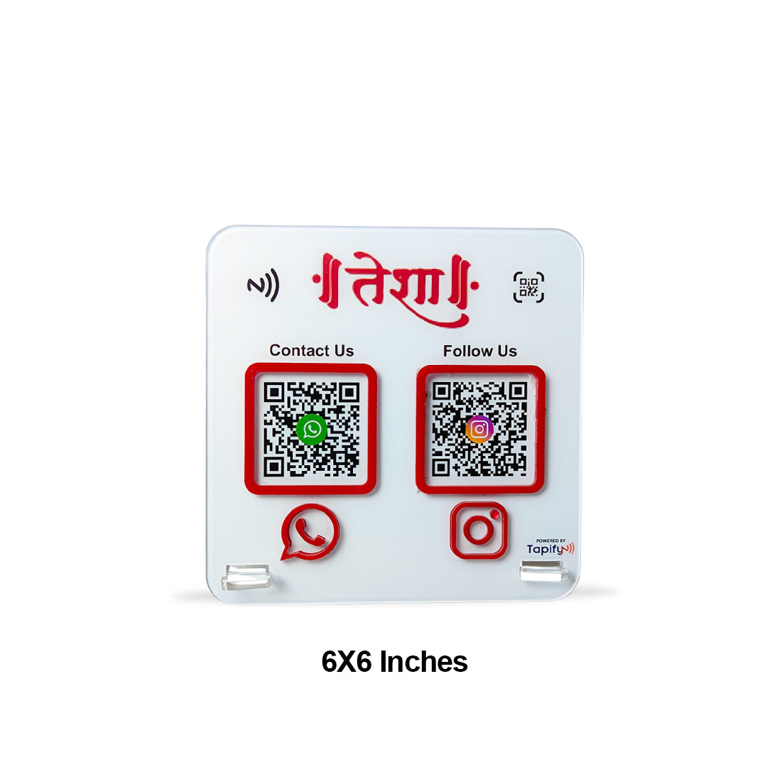 Smart NFC 2-in-1 Table Top Standee | Slanting style