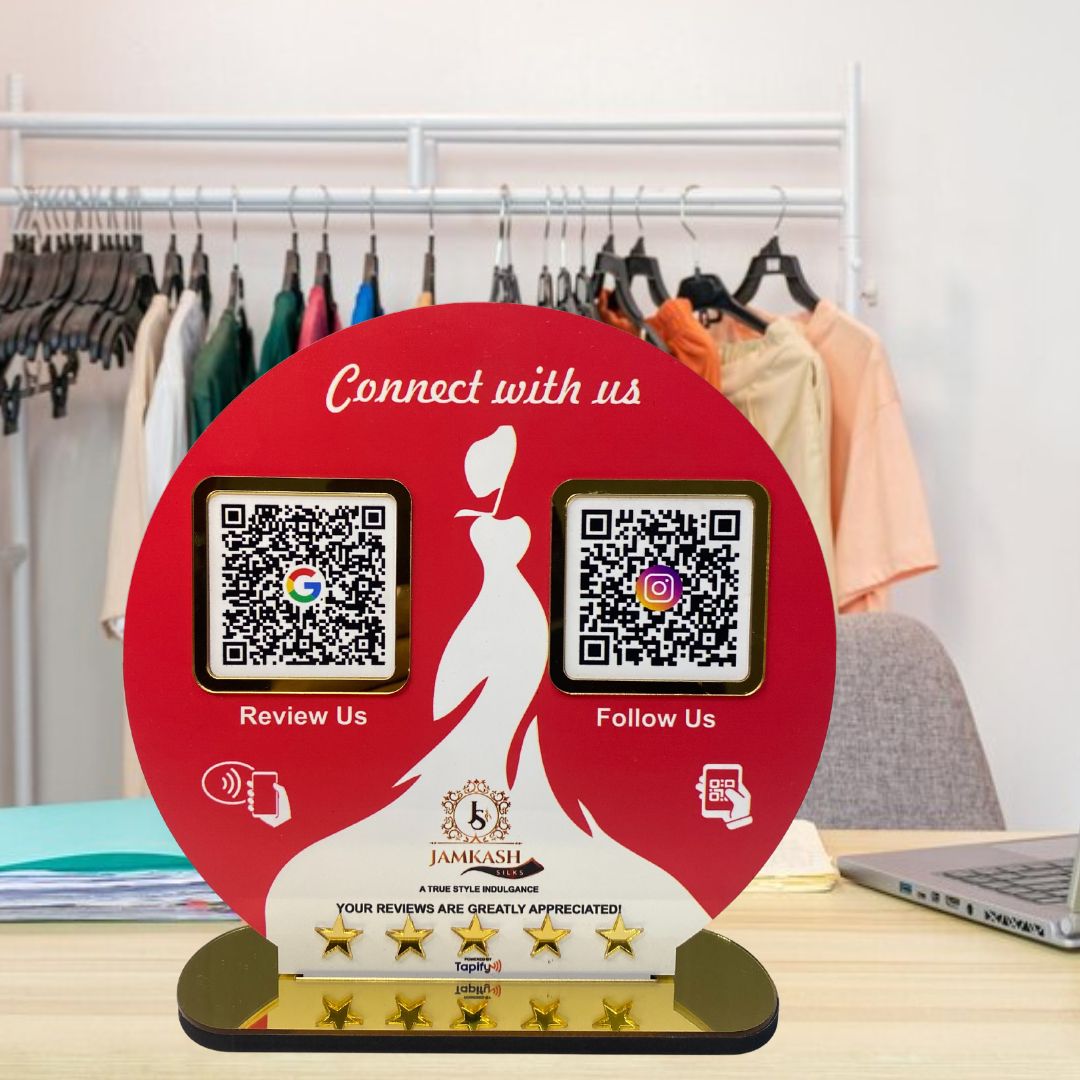 Circle Shape Smart NFC 2-in-1 Table Top Standee