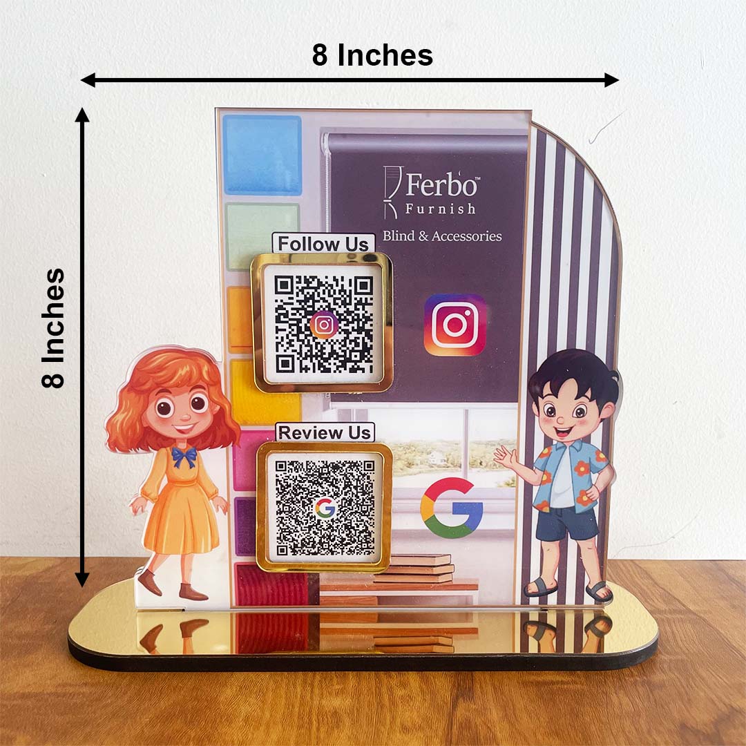 Kids Cutout Shape - Smart NFC 2QR Standee