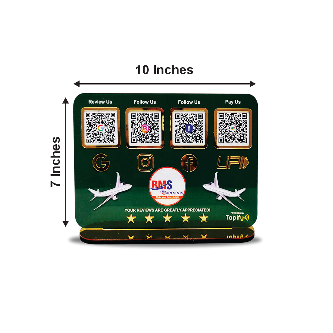 Smart NFC 4-in-1 Table Top Standee - Aviation-Theme