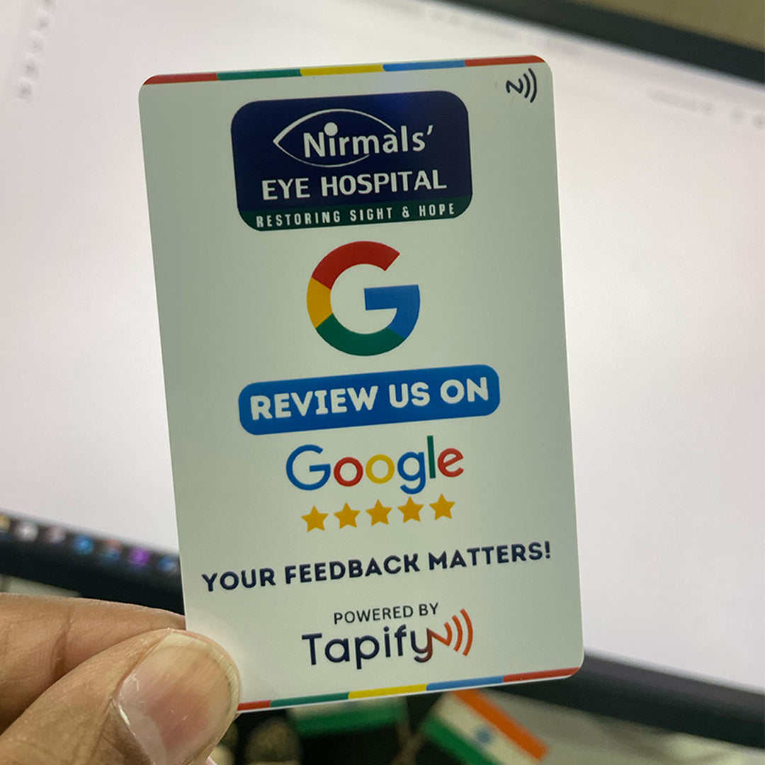 Custom NFC Google Review Card – (Fixed Design, Without Logo, Your Link Added) - Bundle Only