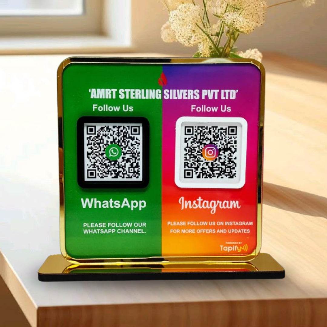 Smart NFC 2-in-1 Premium Standee – Instagram & WhatsApp Theme