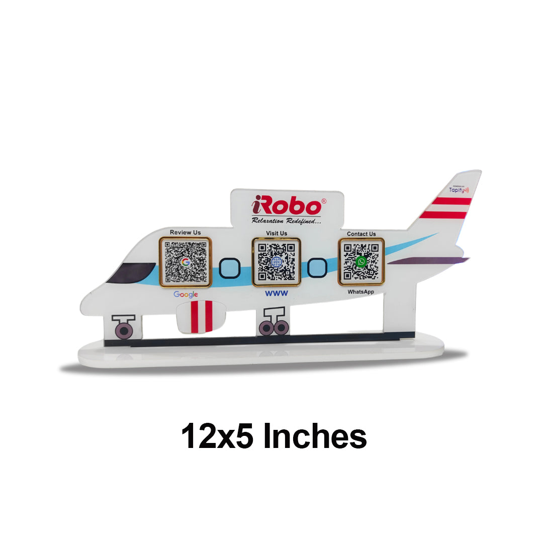 Aeroplane Shaped Smart NFC 3-in-1 Tabletop Standee