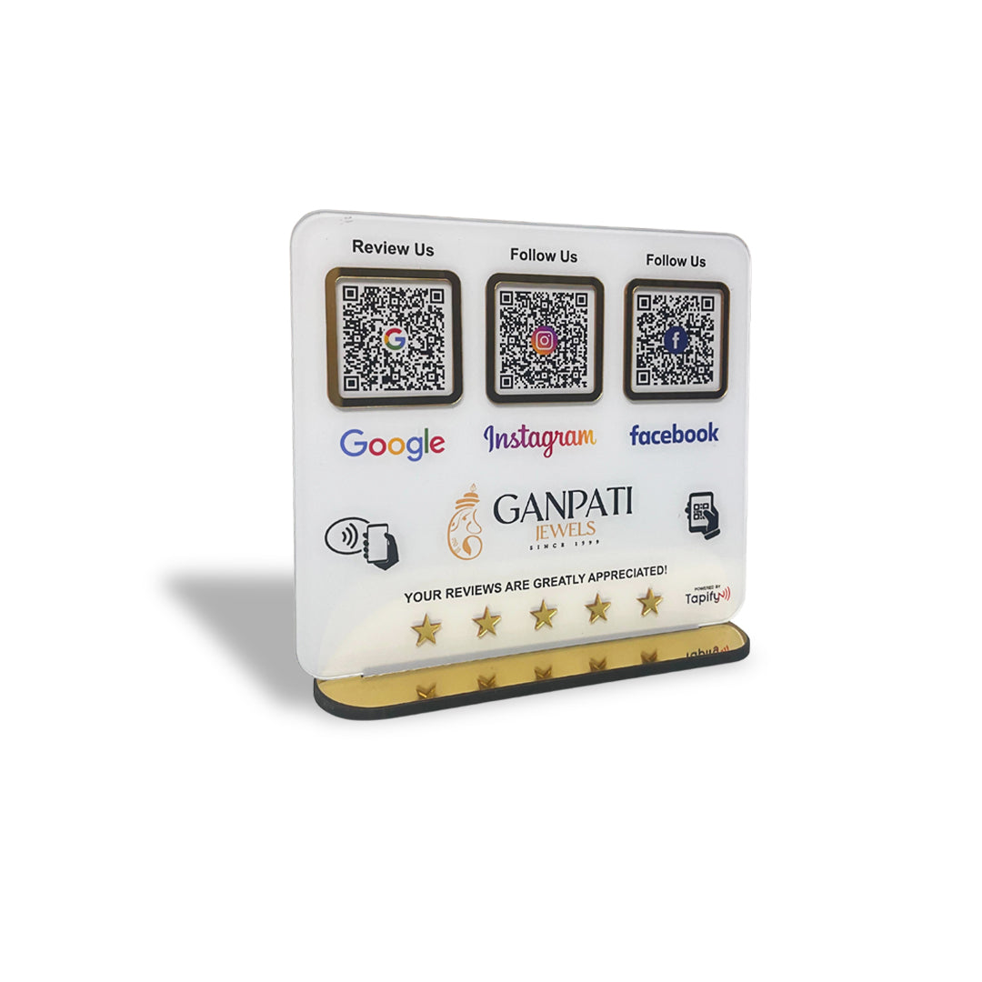 Smart NFC 3-in-1 Table Top Standee - Text Edition