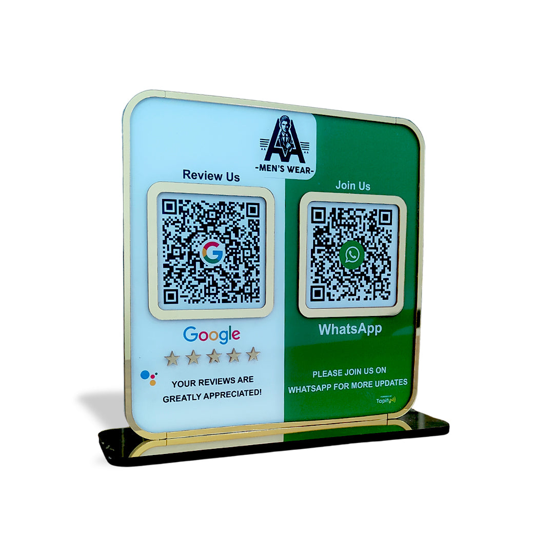 Big Size - Smart NFC 2-in-1 Premium Standee – Google & Instagram Theme