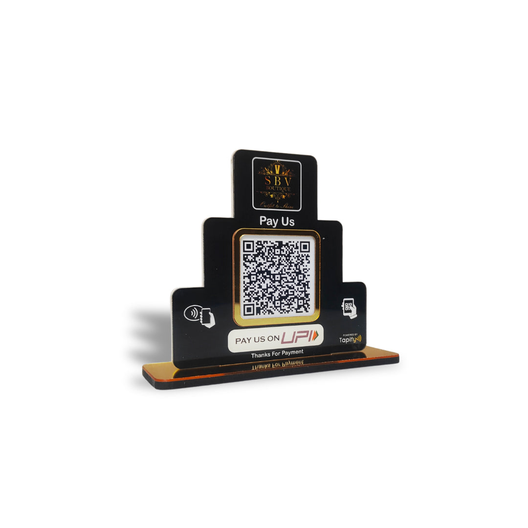 Cake Shaped Smart NFC 1 QR Standee - For Bakeries, Cafe, Sweet Shop etc.