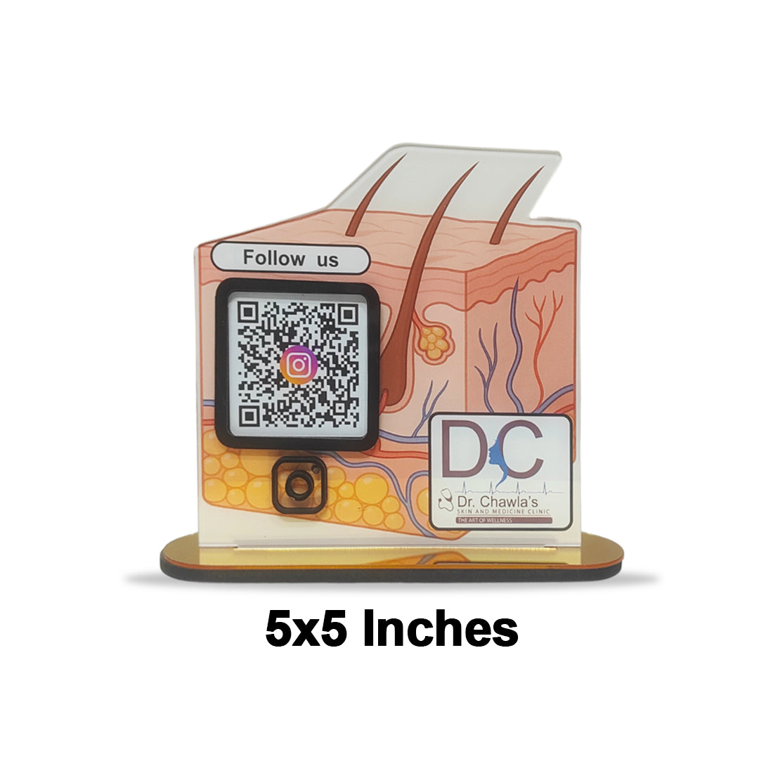 Skin Structure Shaped - Smart NFC Single QR Standee