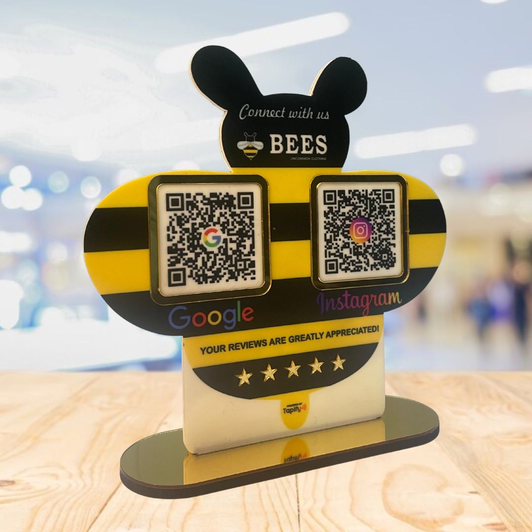 Bee Shape Smart NFC 2-in-1 Table Top Standee