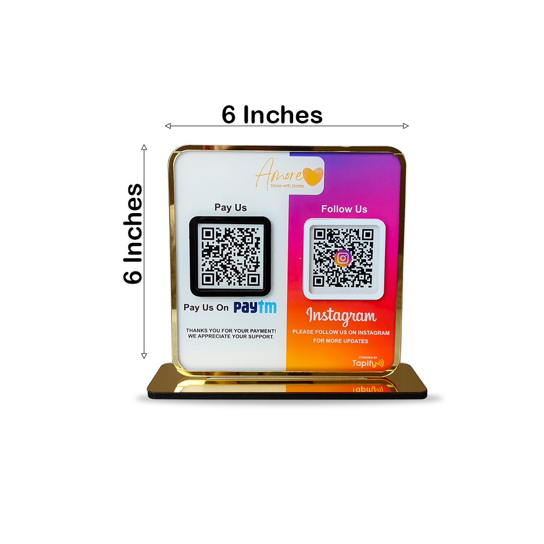 Smart NFC 2-in-1 Premium Standee – Google & Instagram Theme