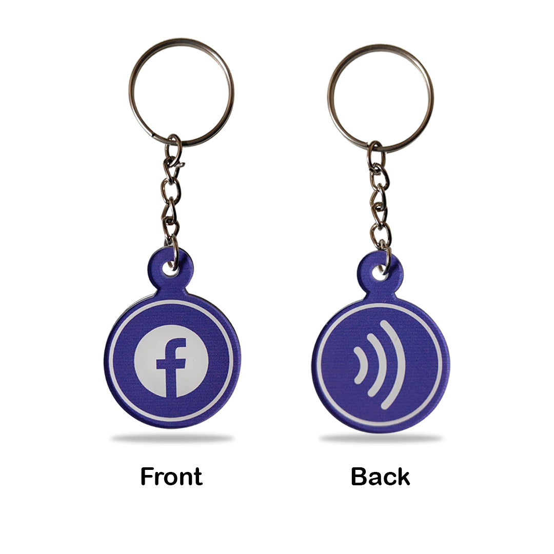 Smart NFC Facebook Keyring - without QR Code(Fixed Design, Your Link Added )