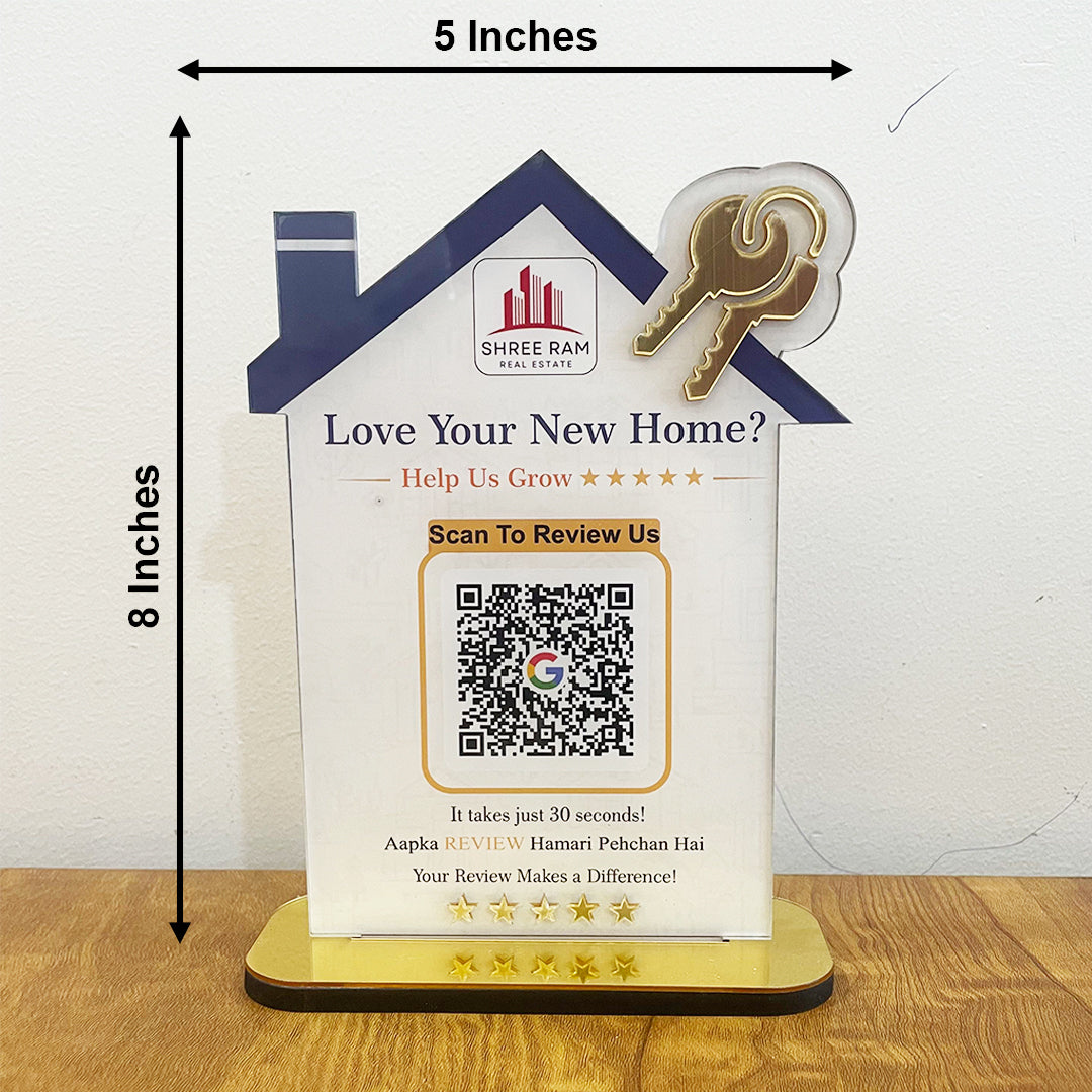 Home and Key Shaped - Premium Smart NFC 1QR Standee - II