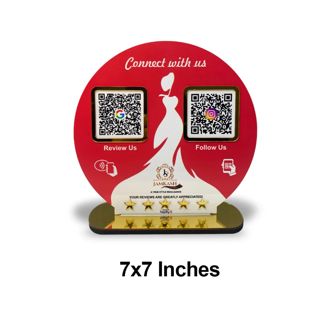 Circle Shape Smart NFC 2-in-1 Table Top Standee