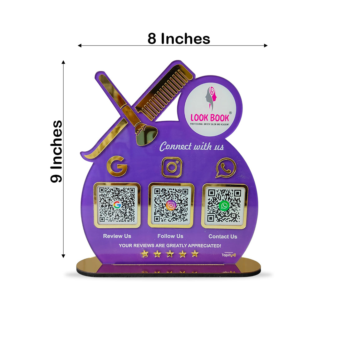 Smart NFC 3-in-1 Tabletop Standee For Salons & Beauty Parlours