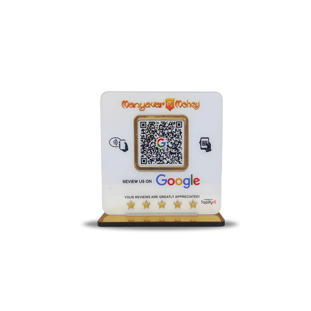 Google Review - Smart NFC 1 QR Table Top Standee - Elite