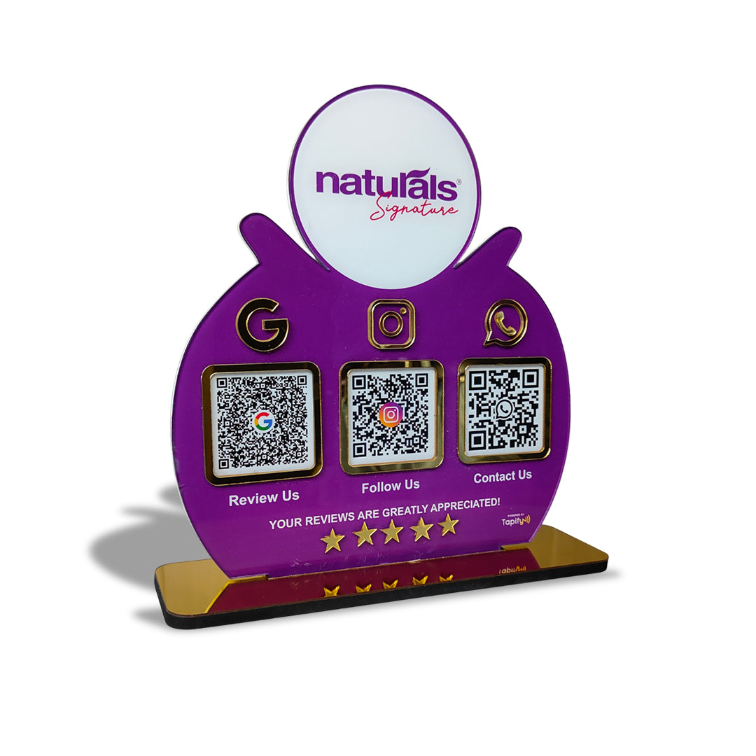 RoundTop - Smart NFC 3-in-1 Tabletop Standee For Salons
