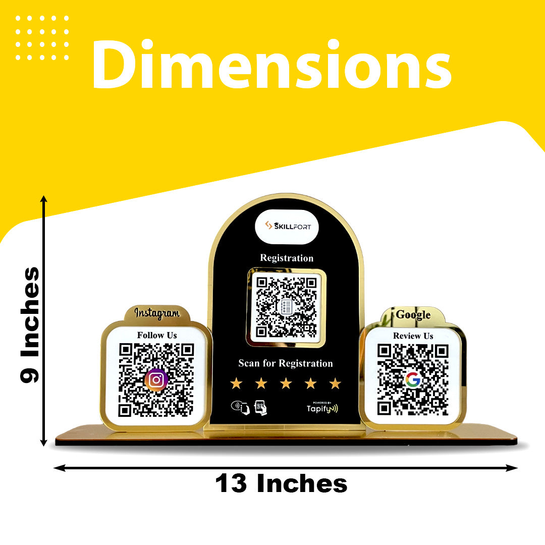 Premium Arch Shaped Smart NFC 3-in-1 Table Top Standee
