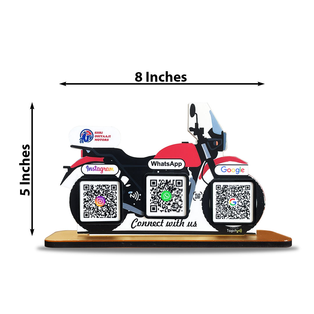 Adventure Bike Shaped - Smart NFC 3-in-1 Tabletop Standee