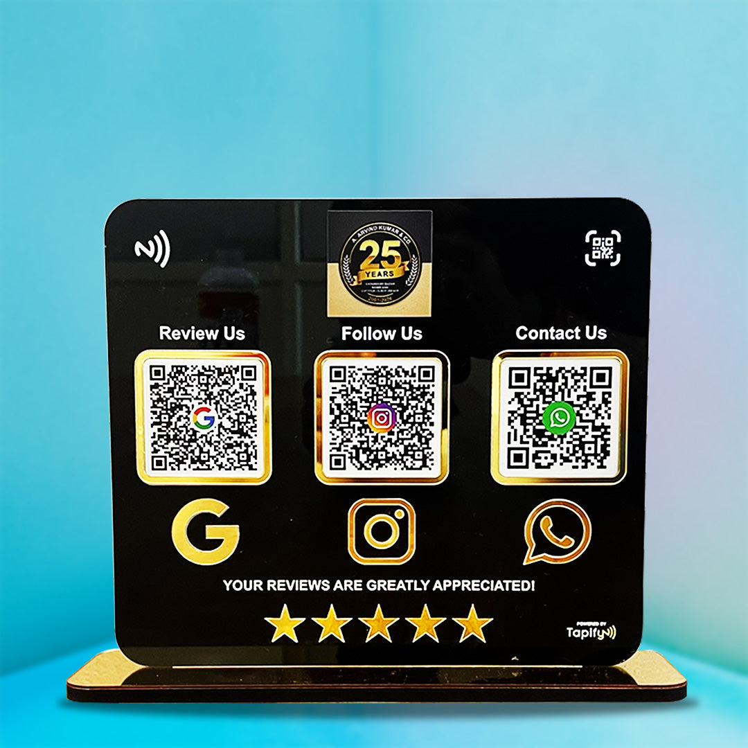 Smart NFC 3-in-1 Table Top Standee - Custom Background Edition