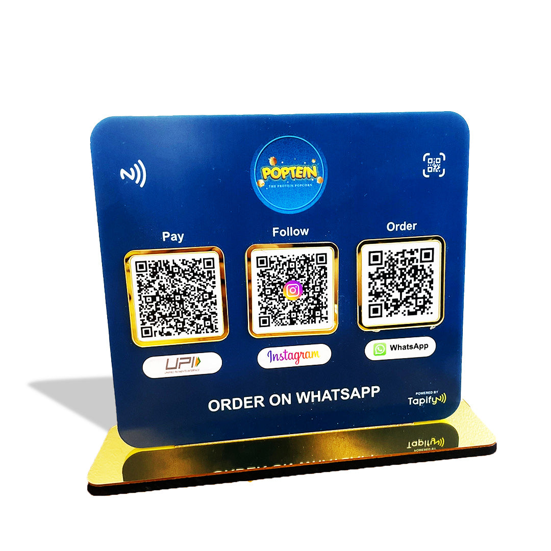 Smart NFC 3-in-1 Table Top Standee - Custom Background Edition