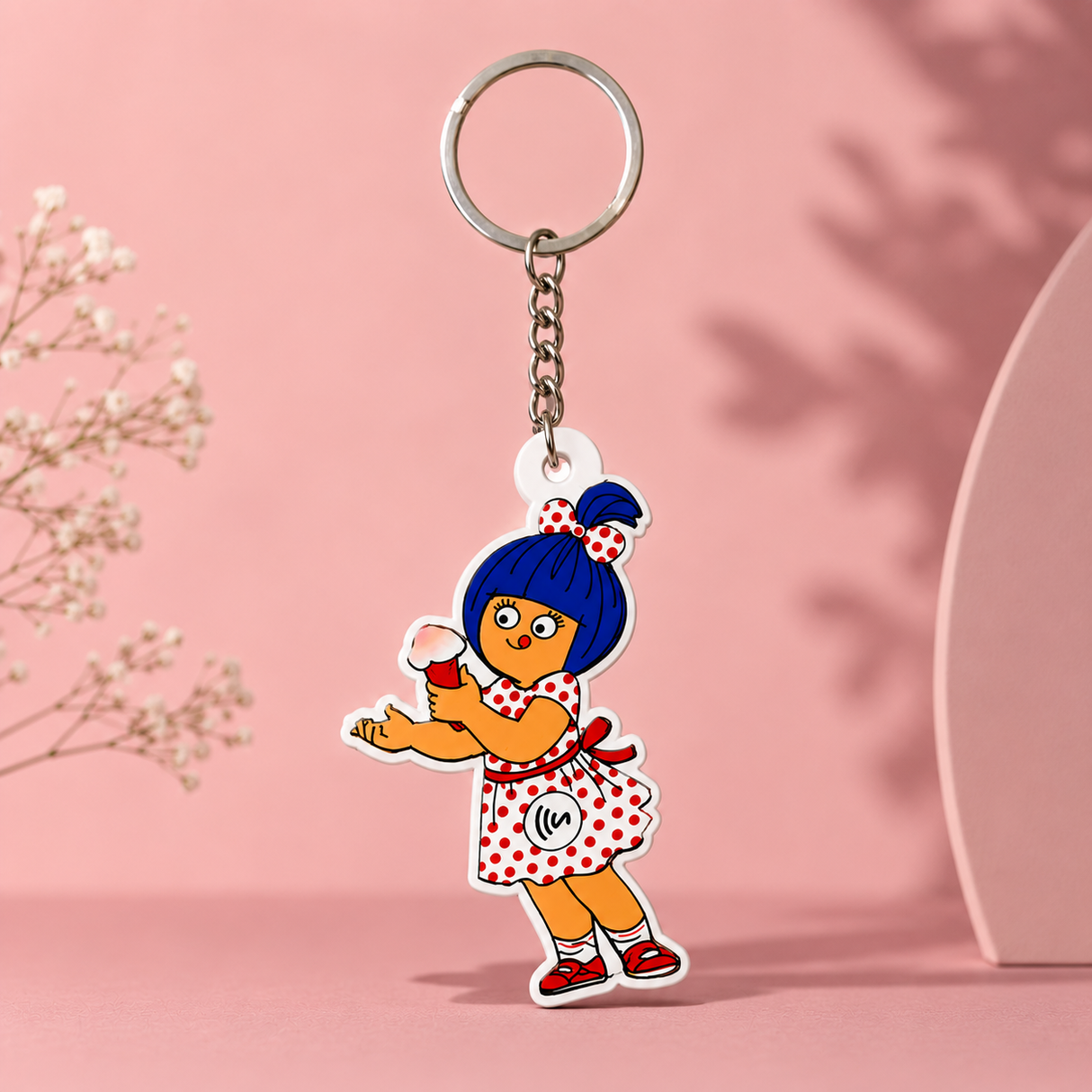 Custom Shape NFC Keyring (Custom Design, Your Link Added )