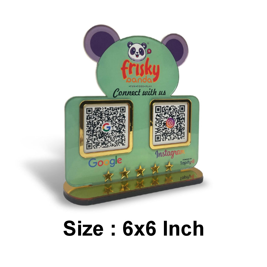 Panda Shape Smart NFC 2-in-1 Table Top Standee