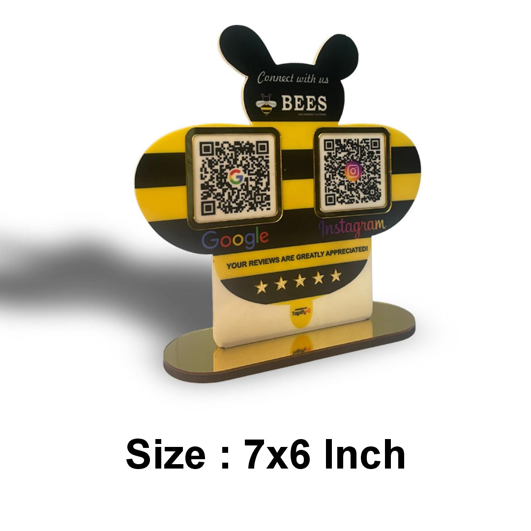 Bee Shape Smart NFC 2-in-1 Table Top Standee