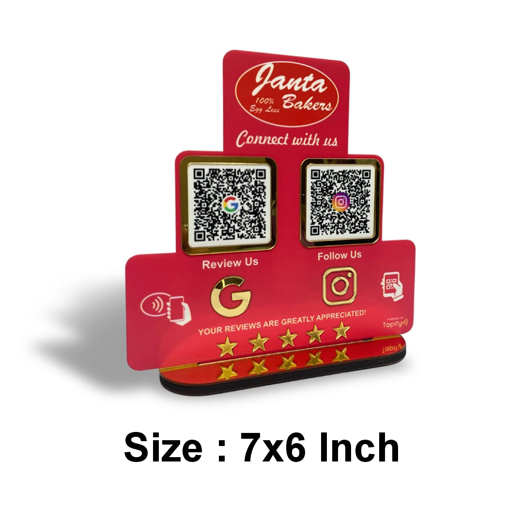 Cake Shape Smart NFC 2-in-1 Table Top Standee