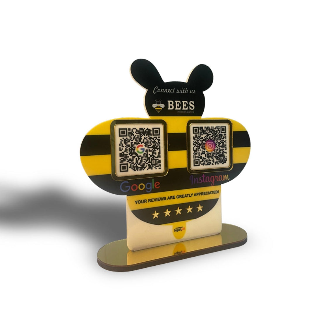 Bee Shape Smart NFC 2-in-1 Table Top Standee