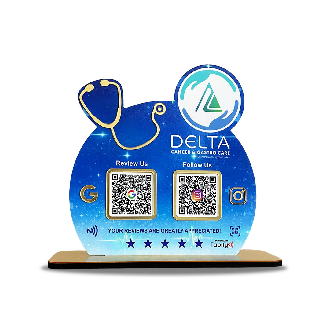 Smart NFC 2-in-1 Standee - Big Stethoscope Cutout | For Doctors