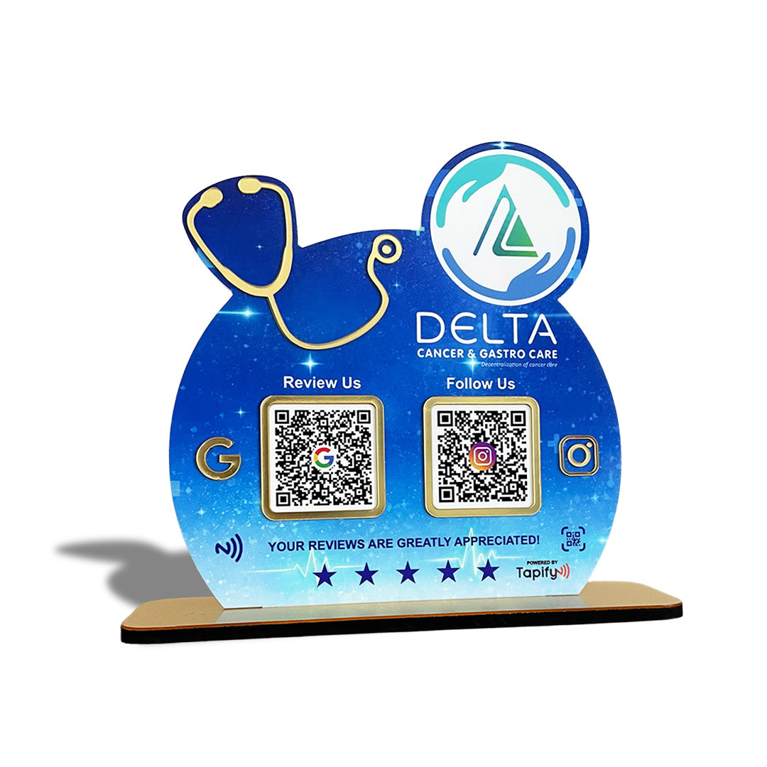 Smart NFC 2-in-1 Standee - Big Stethoscope Cutout | For Doctors