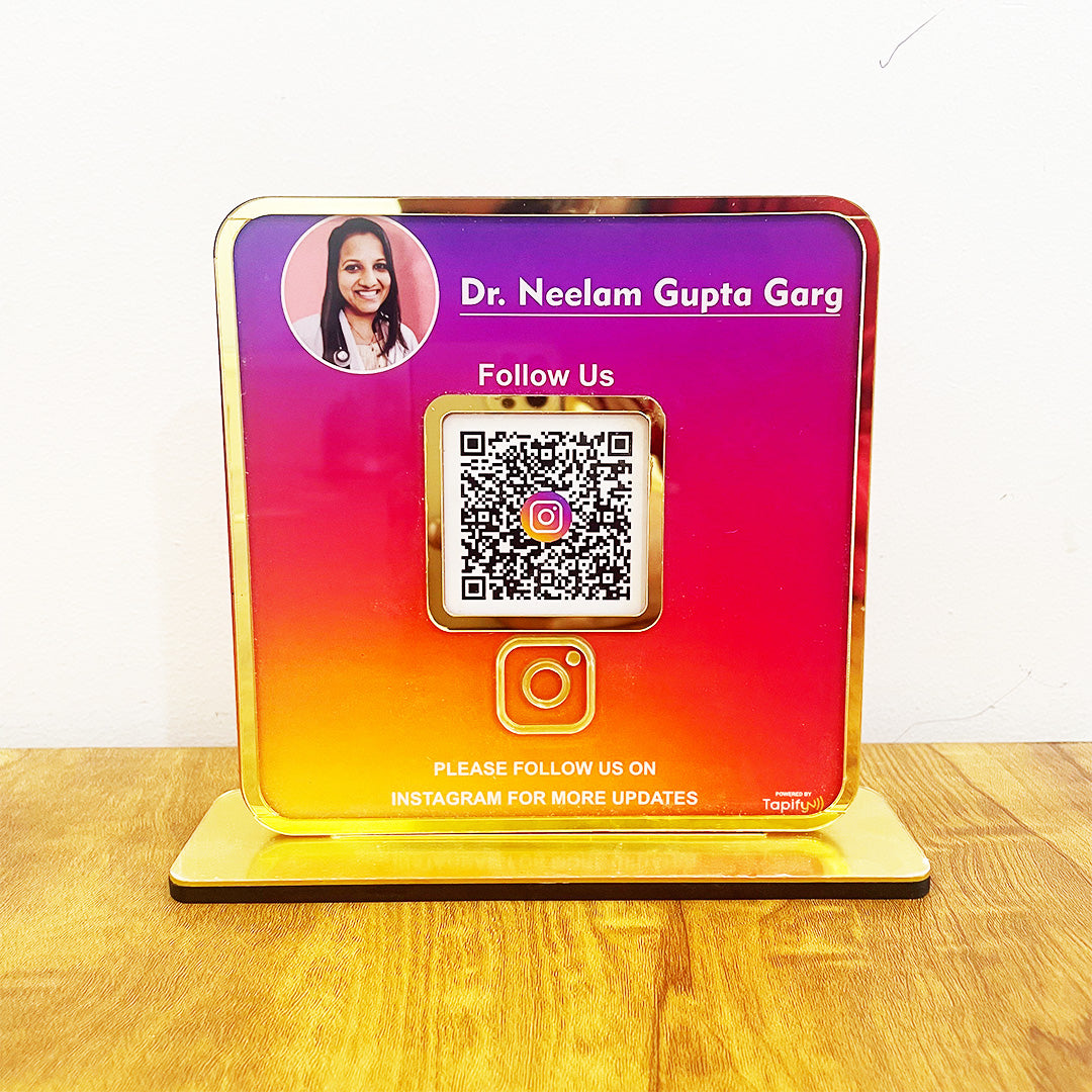 Premium Instagram -1 QR Table Top Standee