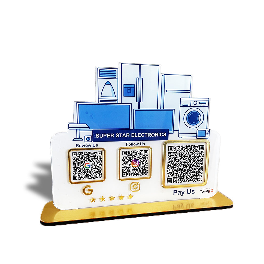 Electronic product Cutout Shape - Smart NFC 3-in-1 Table Top Standee