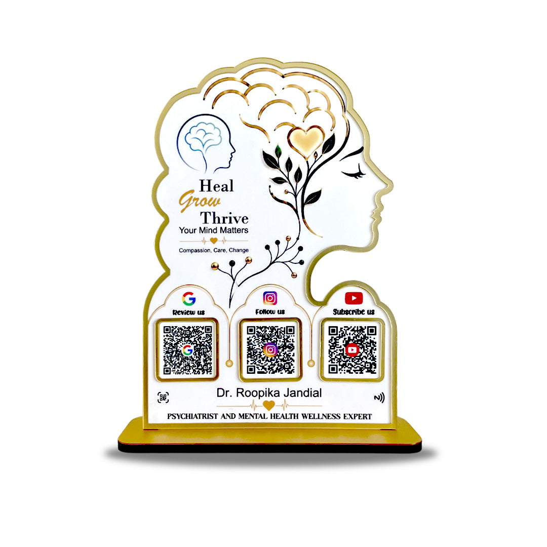 Mental Wellness Cutout Shape - Smart NFC 3-in-1 Standee