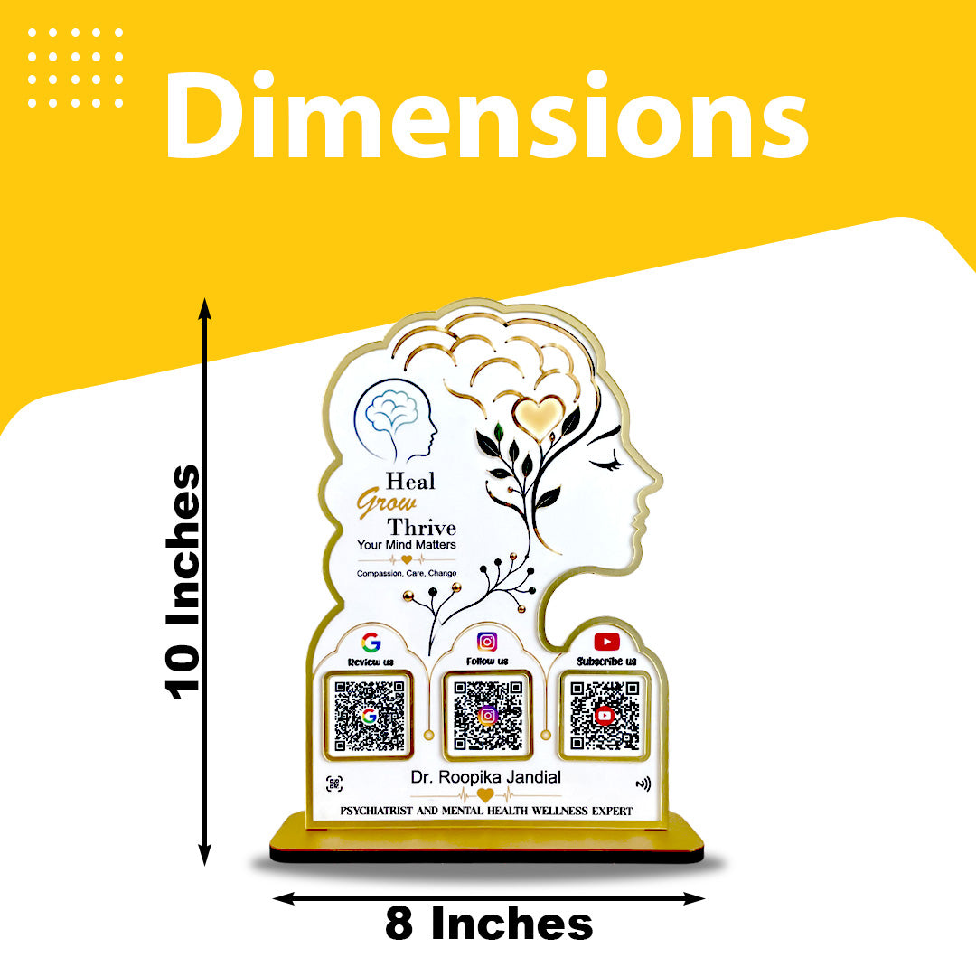 Mental Wellness Cutout Shape - Smart NFC 3-in-1 Standee