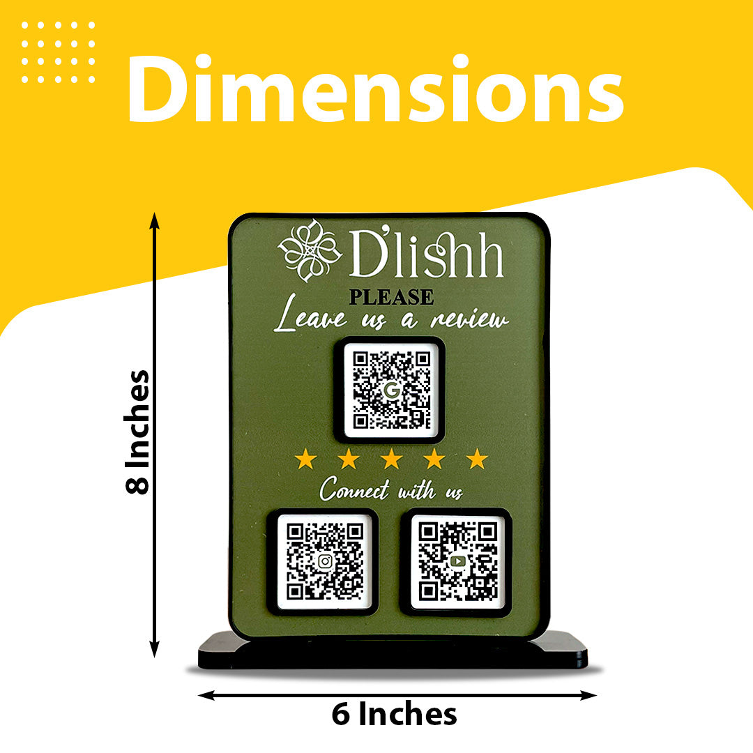 Vogue Series – NFC 3-in-1 Smart NFC Table Top Standee - Green Colour