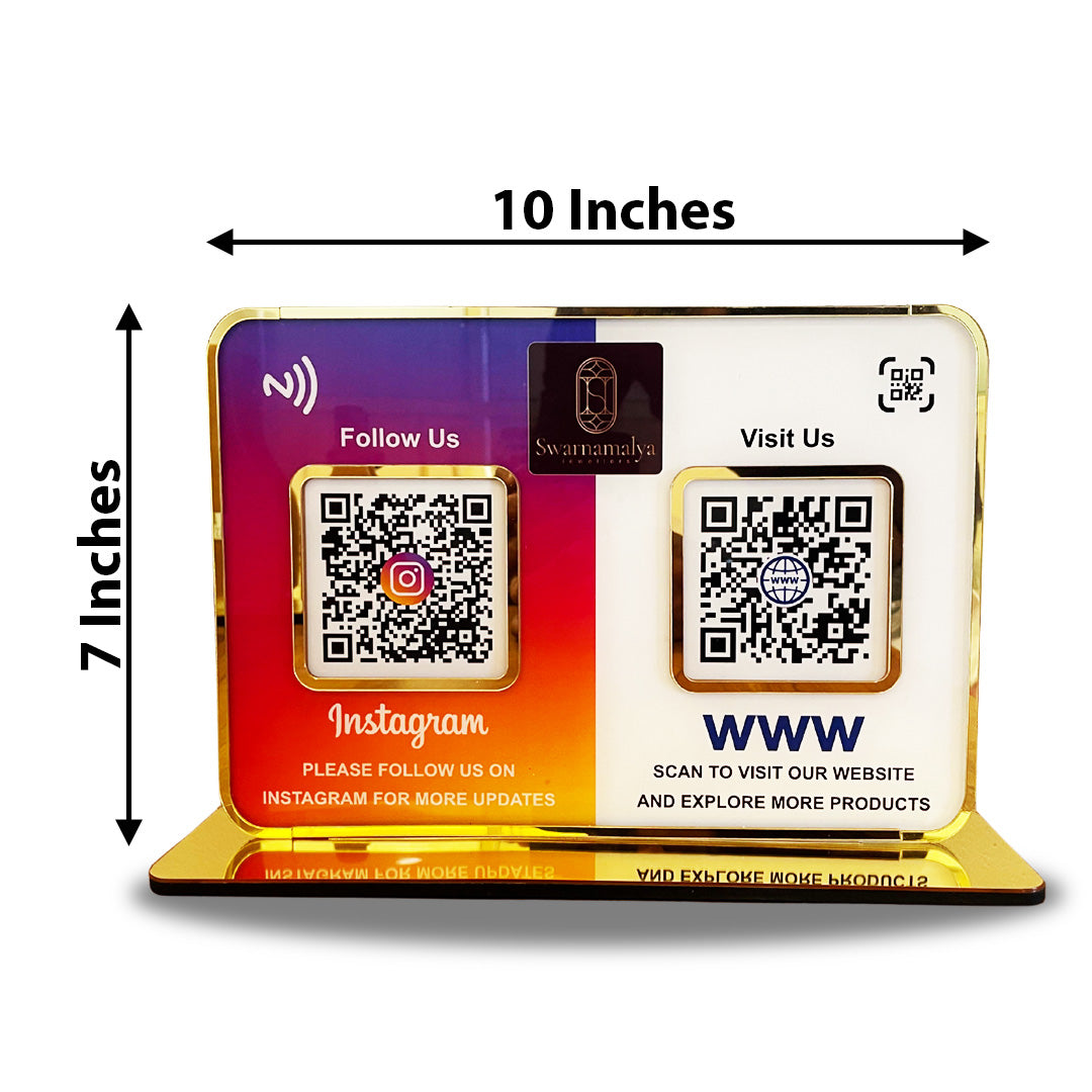 Big Size-Smart NFC 2-in-1 Premium Standee – Instagram & Website Theme