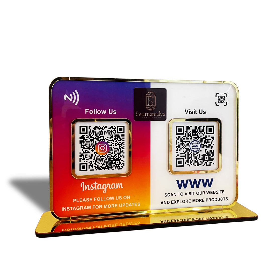 Big Size-Smart NFC 2-in-1 Premium Standee – Instagram & Website Theme