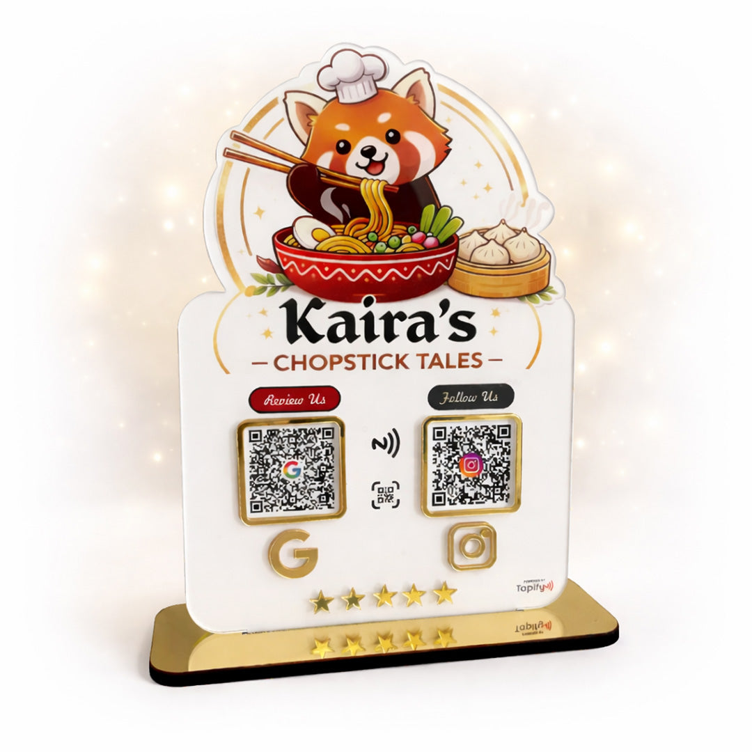 Smart NFC 2 In 1 Tabletop Standee - Logo on Top Cutout