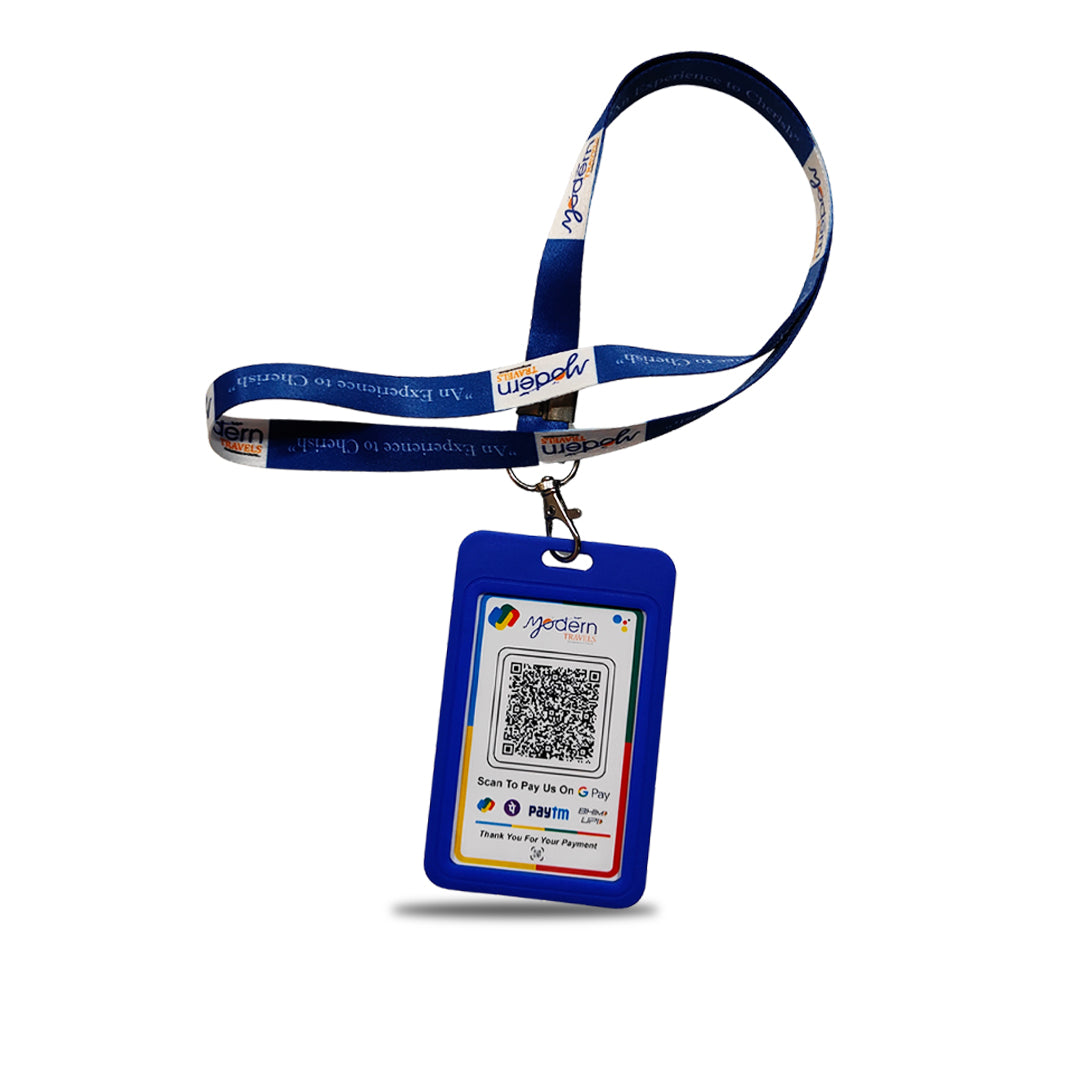 Customized Google Review + UPI Card with your Branded Lanyard