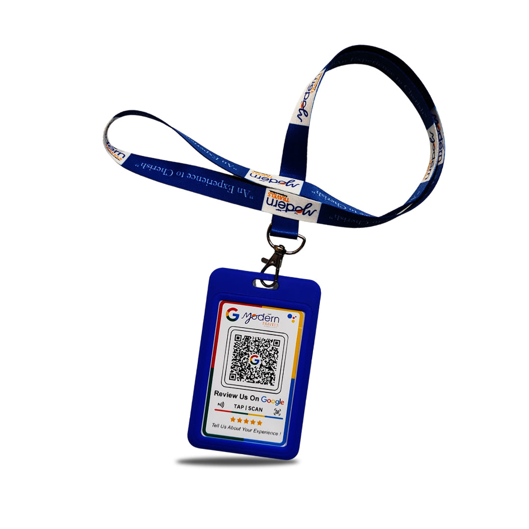 Customized Google Review + UPI Card with your Branded Lanyard