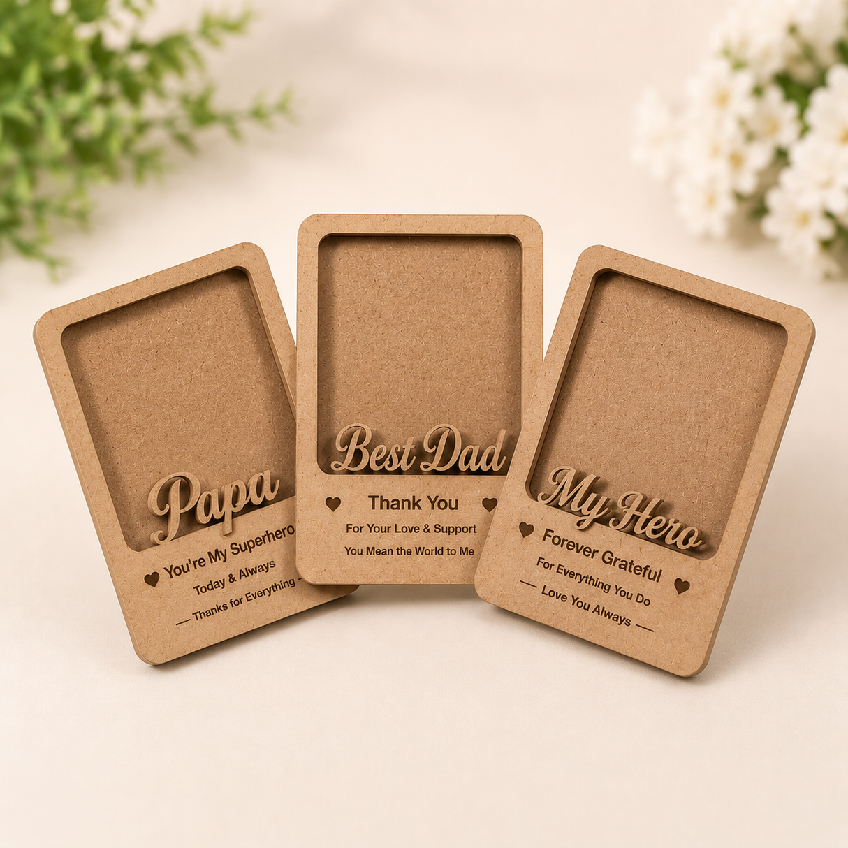 Personalized Photo Fridge Magnet – Custom MDF Gift for Father & Son/Daughter