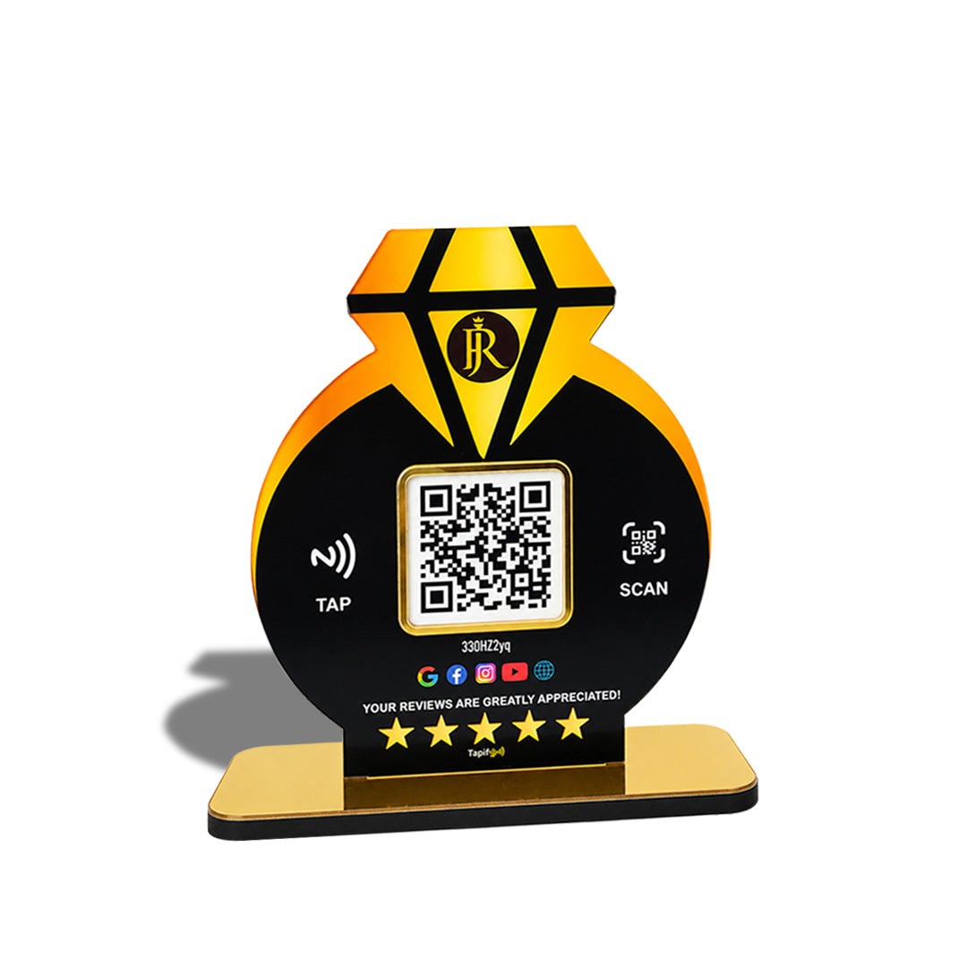 Diamond Ring Shaped - Smart NFC All-In-One Tabletop Standee