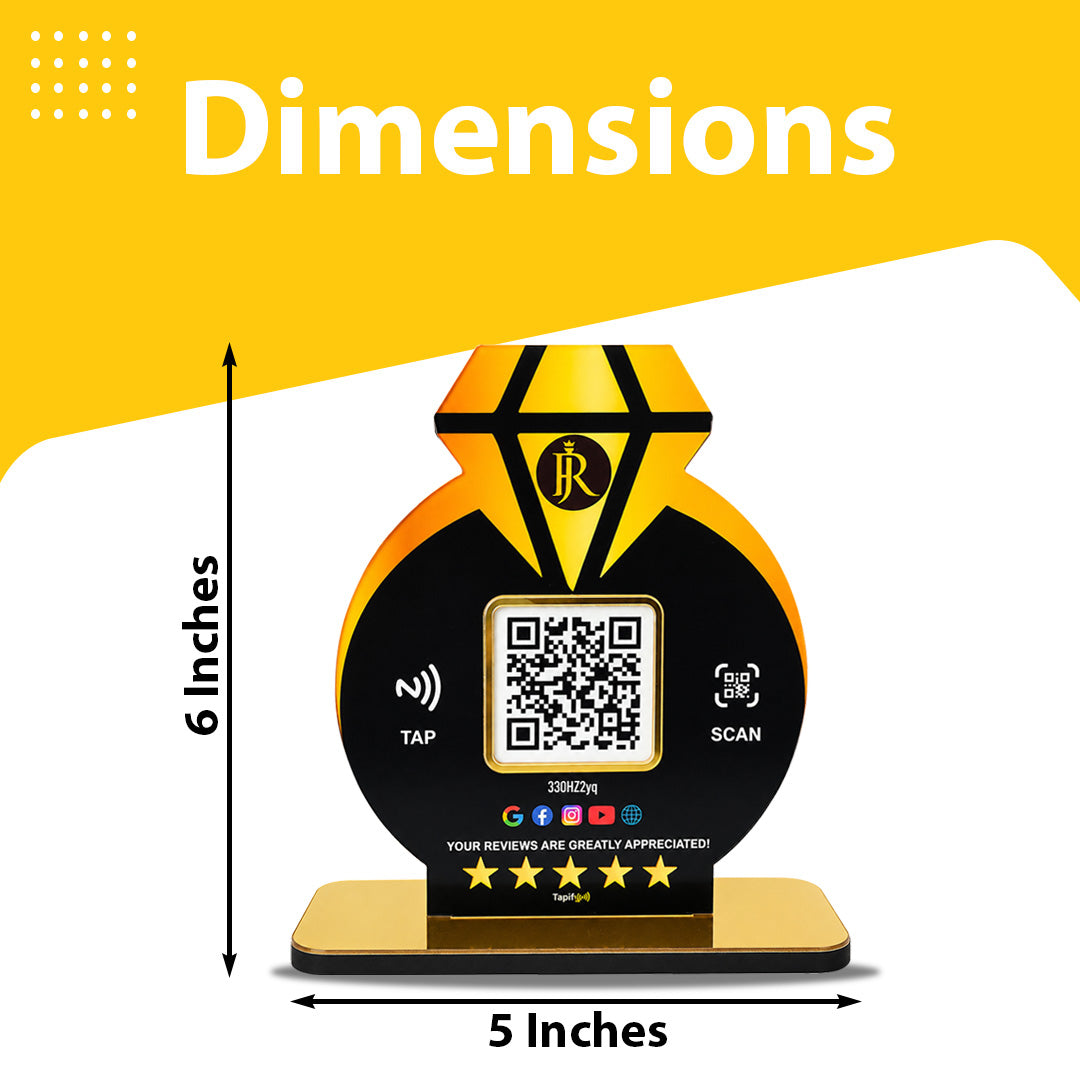 Diamond Ring Shaped - Smart NFC All-In-One Tabletop Standee